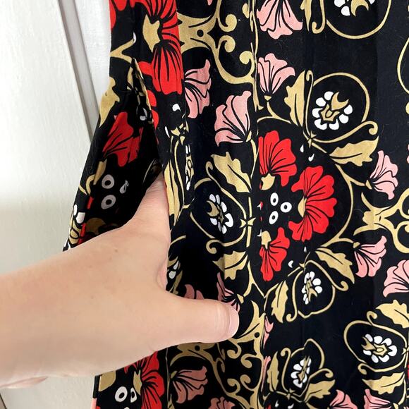 Zuri Dark Floral Print Sleeveless Dress - X-Small - Picture 7 of 10